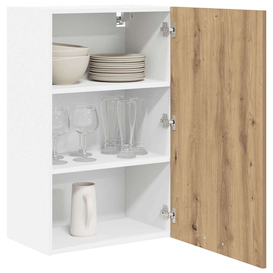 Hangkast Riga Ambachtelijke Eik en Wit 50 x 31 x 80 cm