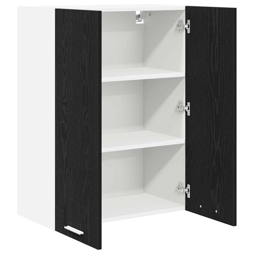 Hangkast Riga Zwart Eiken 60 x 31 x 80 cm Bewerkt hout