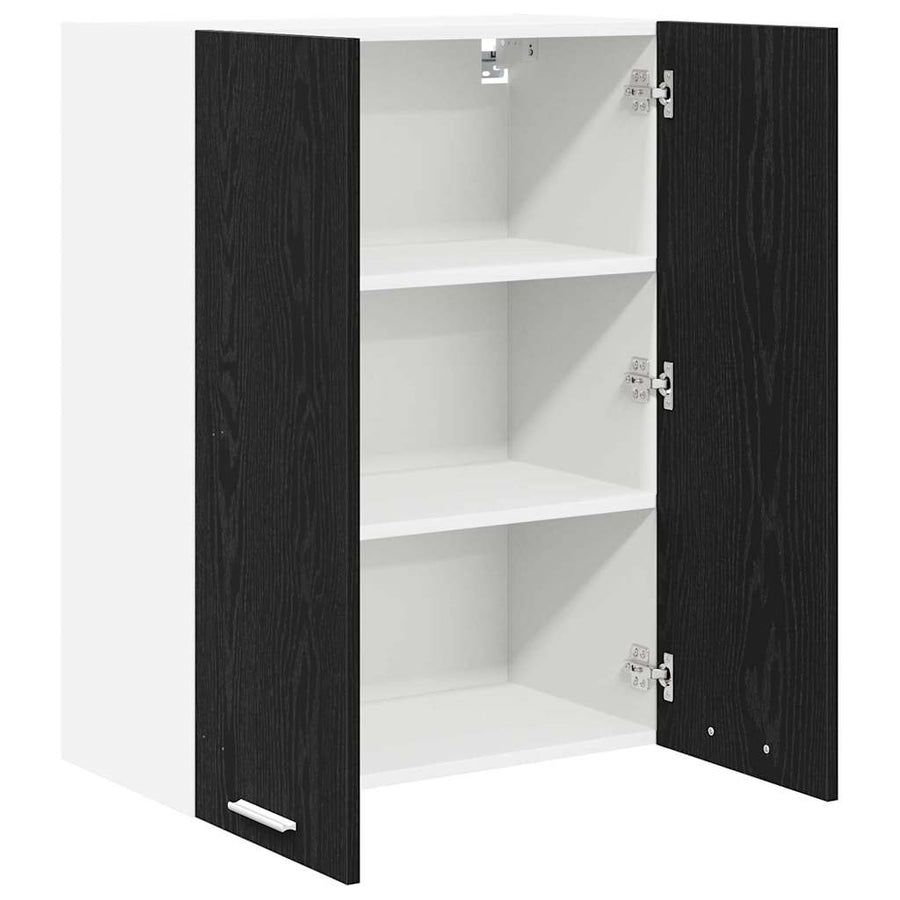 Hangkast Riga Zwart Eiken 60 x 31 x 80 cm Bewerkt hout
