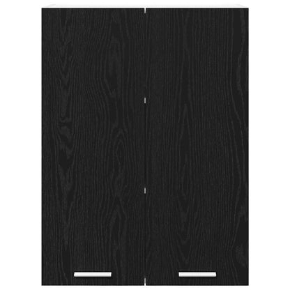 Hangkast Riga Zwart Eiken 60 x 31 x 80 cm Bewerkt hout