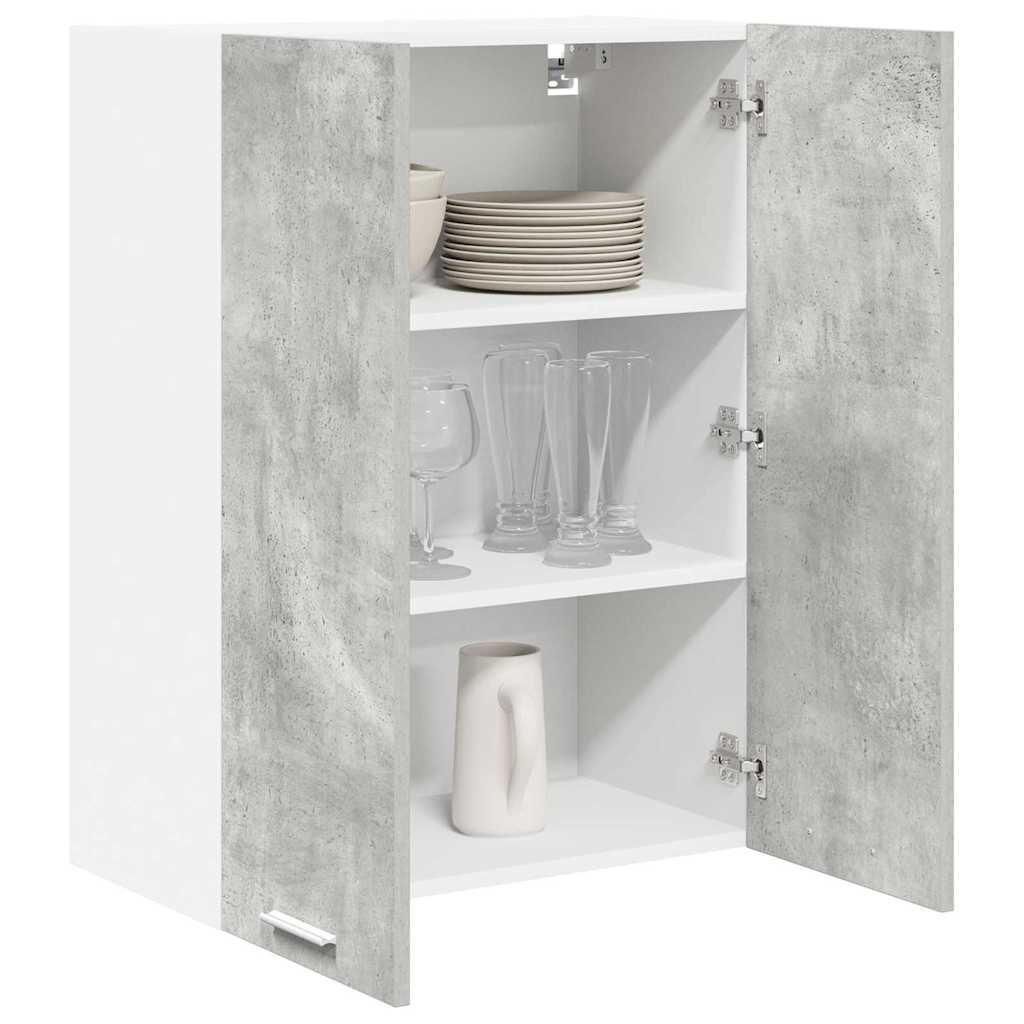 Hangkast Riga Beton Grijs 60 x 31 x 80 cm Bewerkt hout