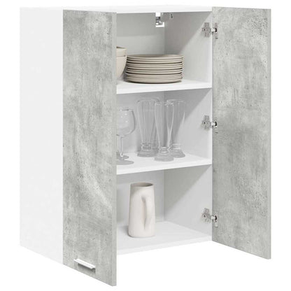 Hangkast Riga Beton Grijs 60 x 31 x 80 cm Bewerkt hout