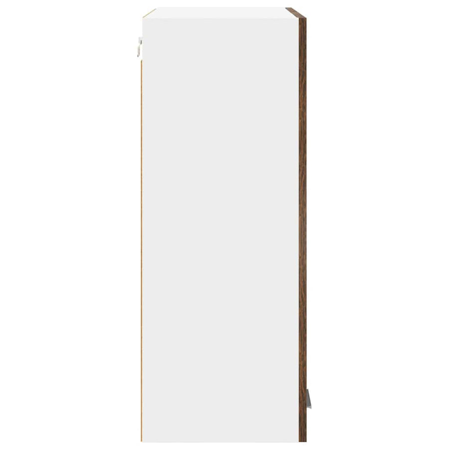 Hangkast Riga Gerookt eiken 60 x 31 x 80 cm Bewerkt hout