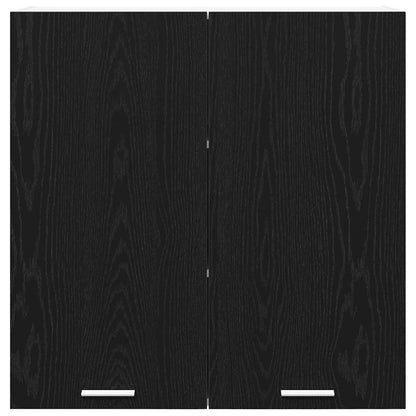 Hangkast Riga Zwart Eiken 80 x 31 x 80 cm Bewerkt hout