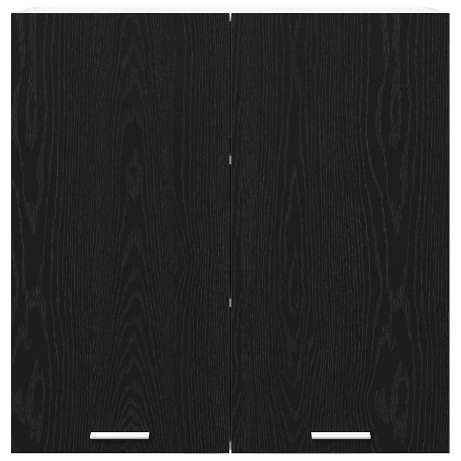 Hangkast Riga Zwart Eiken 80 x 31 x 80 cm Bewerkt hout