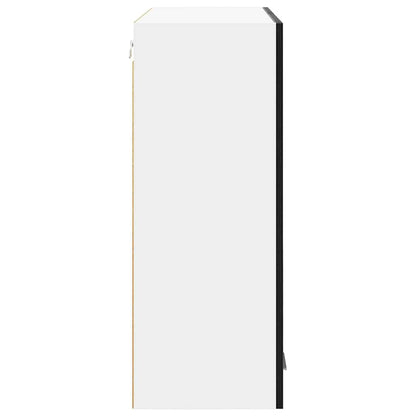 Hangkast Riga Zwart Eiken 80 x 31 x 80 cm Bewerkt hout