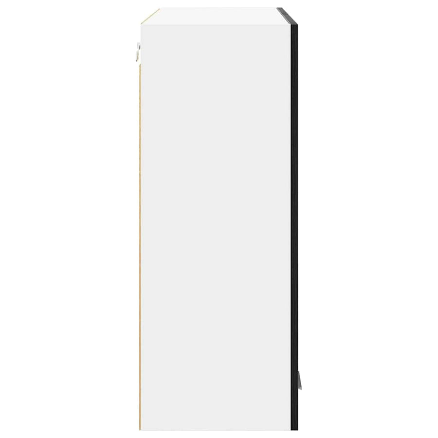 Hangkast Riga Zwart Eiken 80 x 31 x 80 cm Bewerkt hout