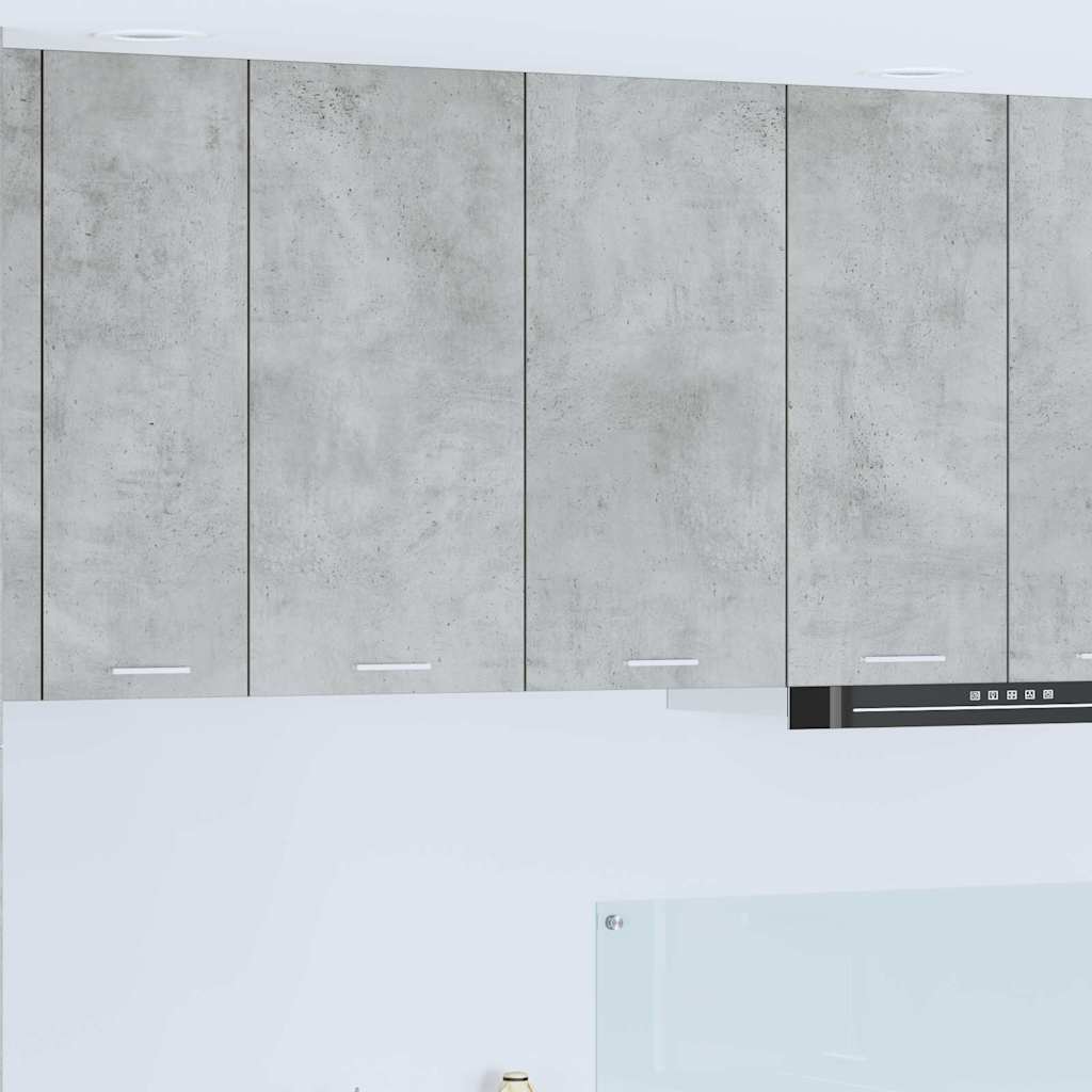Hangkast met opslag Beton Grijs 80 x 31 x 80 cm Bewerkt hout