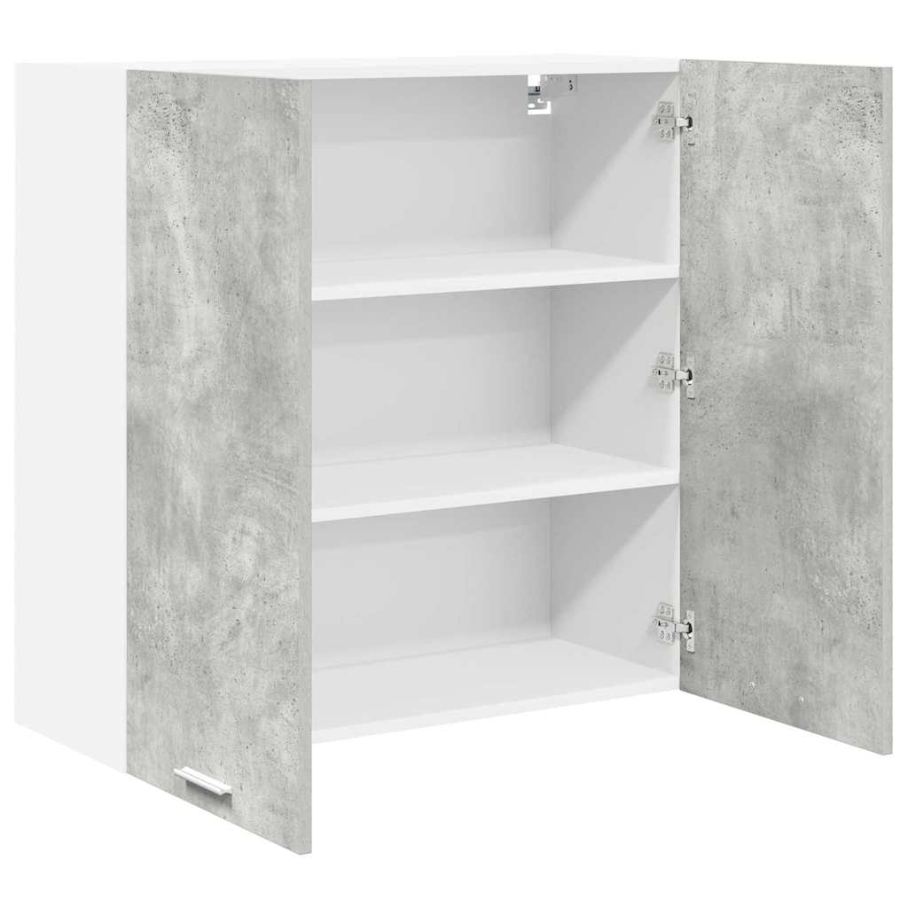 Hangkast met opslag Beton Grijs 80 x 31 x 80 cm Bewerkt hout