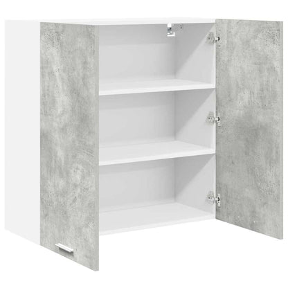 Hangkast met opslag Beton Grijs 80 x 31 x 80 cm Bewerkt hout