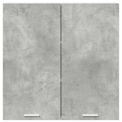 Hangkast met opslag Beton Grijs 80 x 31 x 80 cm Bewerkt hout