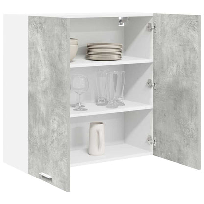 Hangkast met opslag Beton Grijs 80 x 31 x 80 cm Bewerkt hout