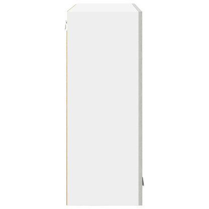 Hangkast met opslag Beton Grijs 80 x 31 x 80 cm Bewerkt hout