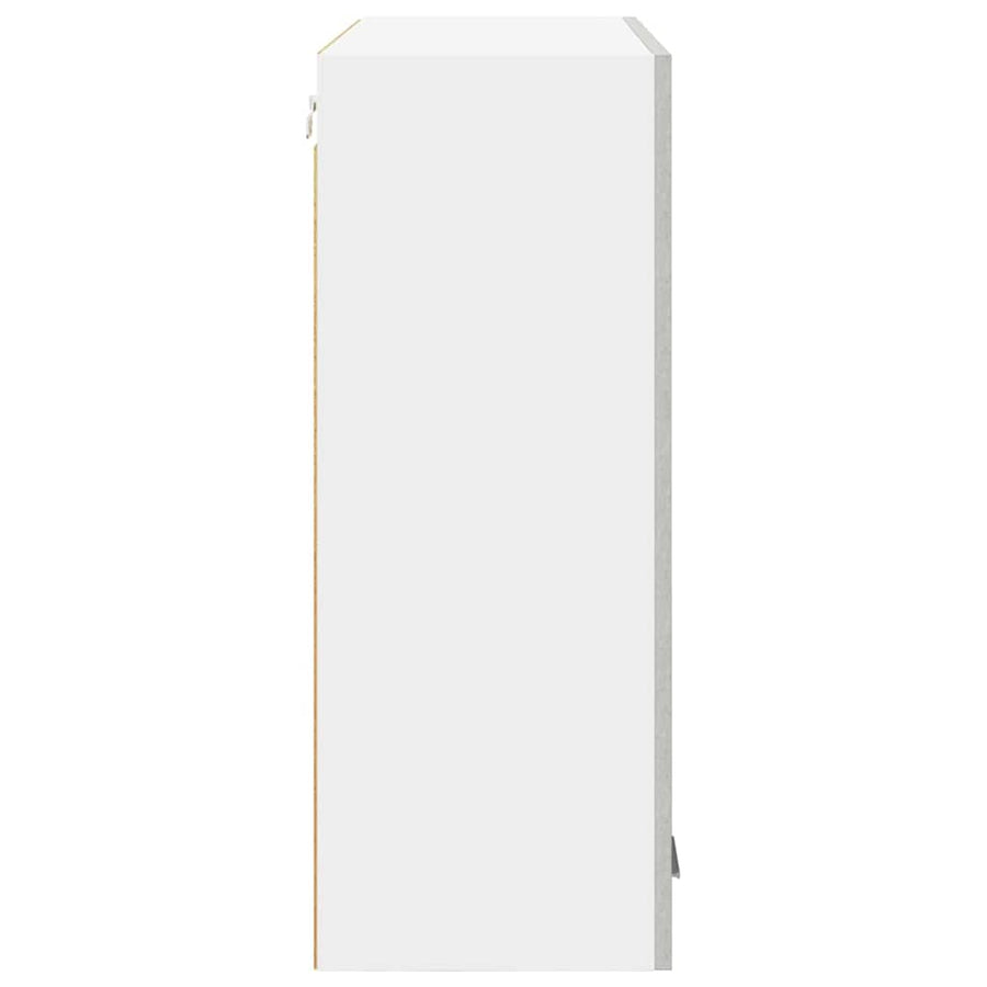 Hangkast met opslag Beton Grijs 80 x 31 x 80 cm Bewerkt hout