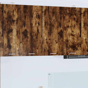 Hangkast Riga 80x31x80 cm gerookt eiken bewerkt hout