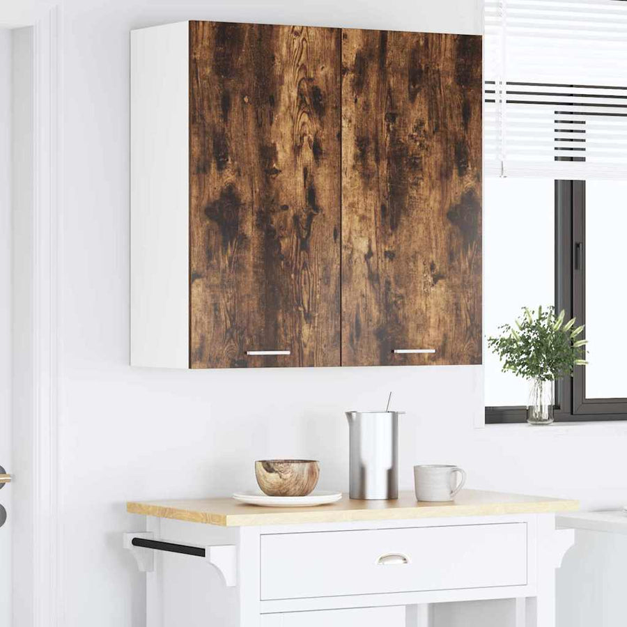 Hangkast Riga Gerookt eiken 80 x 31 x 80 cm Bewerkt hout