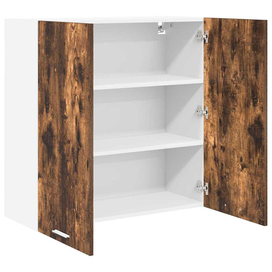Hangkast Riga Gerookt eiken 80 x 31 x 80 cm Bewerkt hout