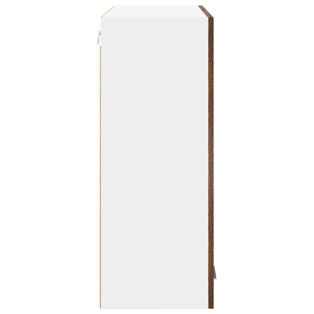 Hangkast Riga Gerookt eiken 80 x 31 x 80 cm Bewerkt hout