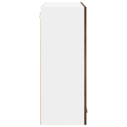Hangkast Riga Gerookt eiken 80 x 31 x 80 cm Bewerkt hout