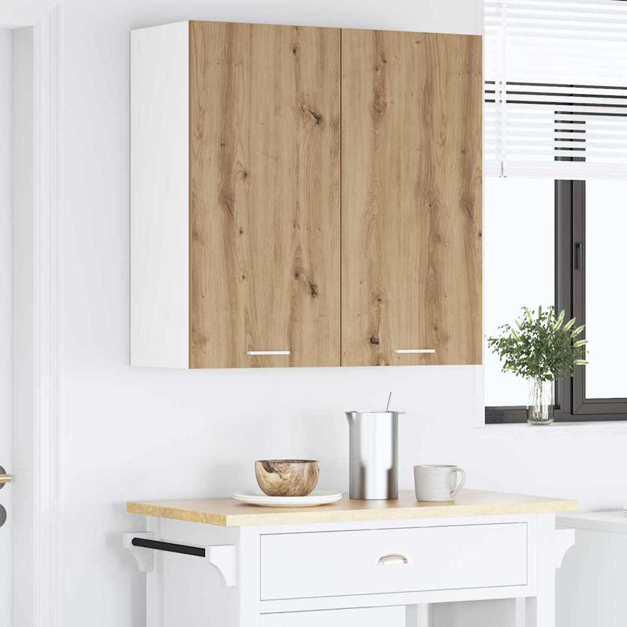 Hangkast Riga Artisan Eiken 80 x 31 x 80 cm Bewerkt hout