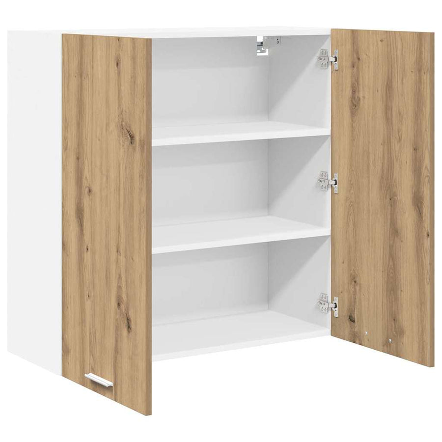 Hangkast Riga Artisan Eiken 80 x 31 x 80 cm Bewerkt hout