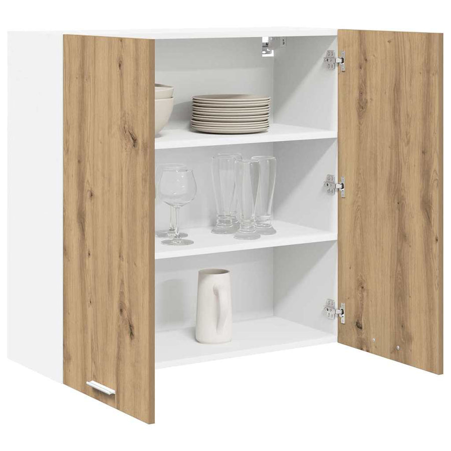Hangkast Riga Artisan Eiken 80 x 31 x 80 cm Bewerkt hout