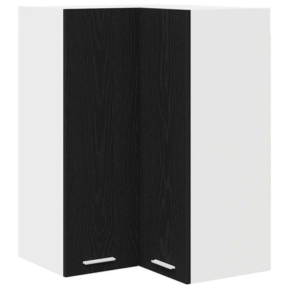 Hangkast Riga Zwarte Eik en Wit 57 x 57 x 80 cm Bewerkt hout