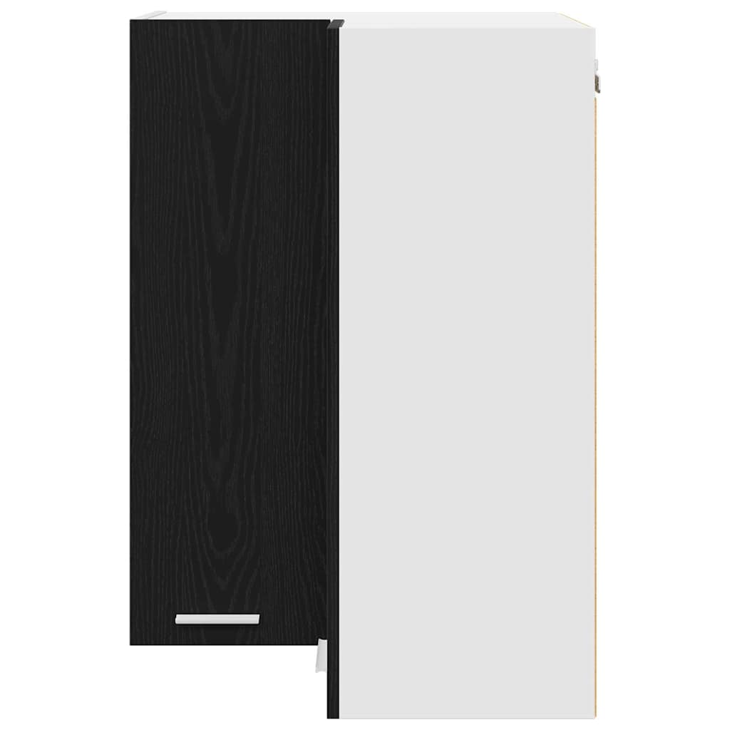 Hangkast Riga Zwarte Eik en Wit 57 x 57 x 80 cm Bewerkt hout