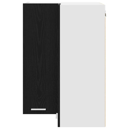 Hangkast Riga Zwarte Eik en Wit 57 x 57 x 80 cm Bewerkt hout