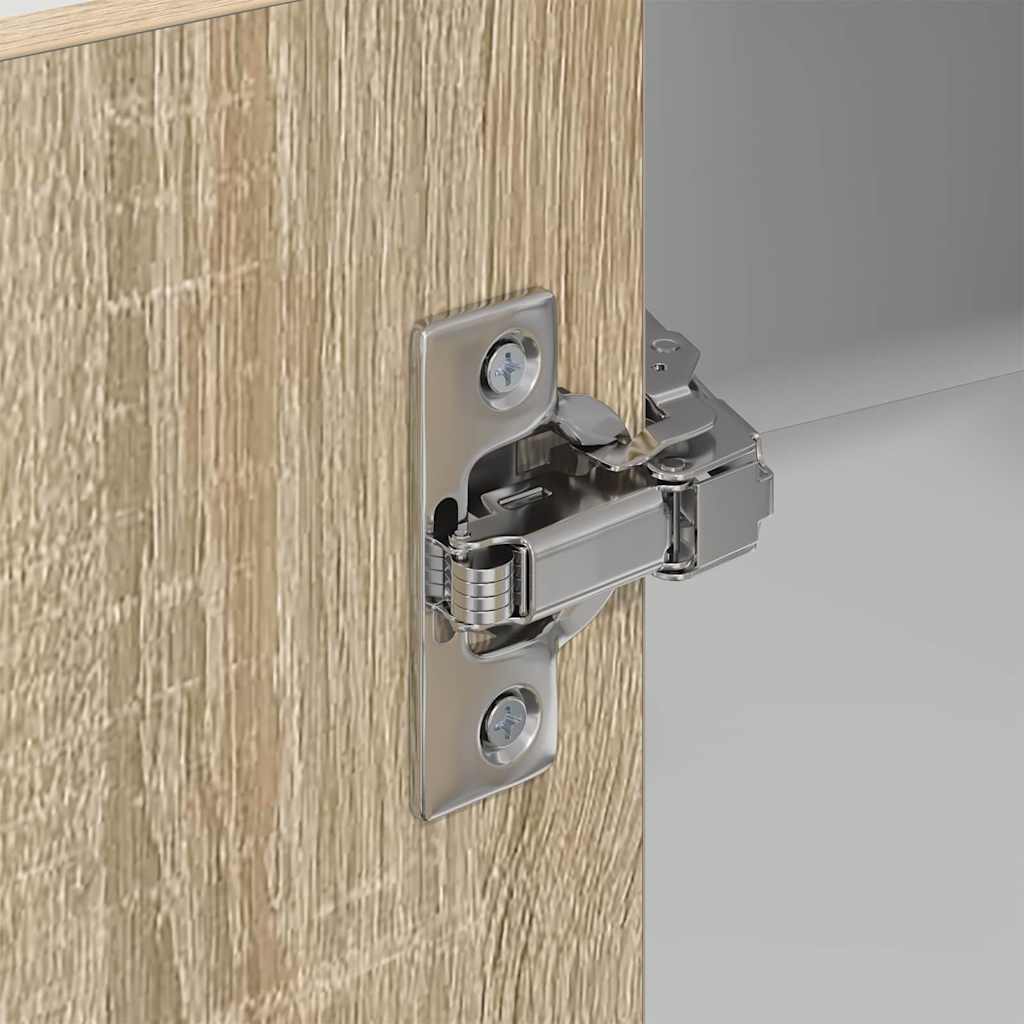 Hangkast Riga Sonoma Eik en Wit 57 x 57 x 80 cm Bewerkt hout
