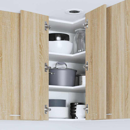 Hangkast Riga Sonoma Eik en Wit 57 x 57 x 80 cm Bewerkt hout