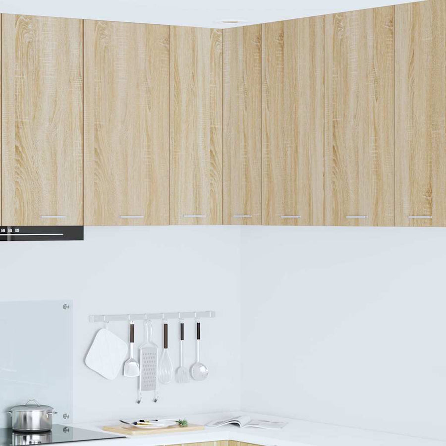 Hangkast Riga Sonoma Eik en Wit 57 x 57 x 80 cm Bewerkt hout