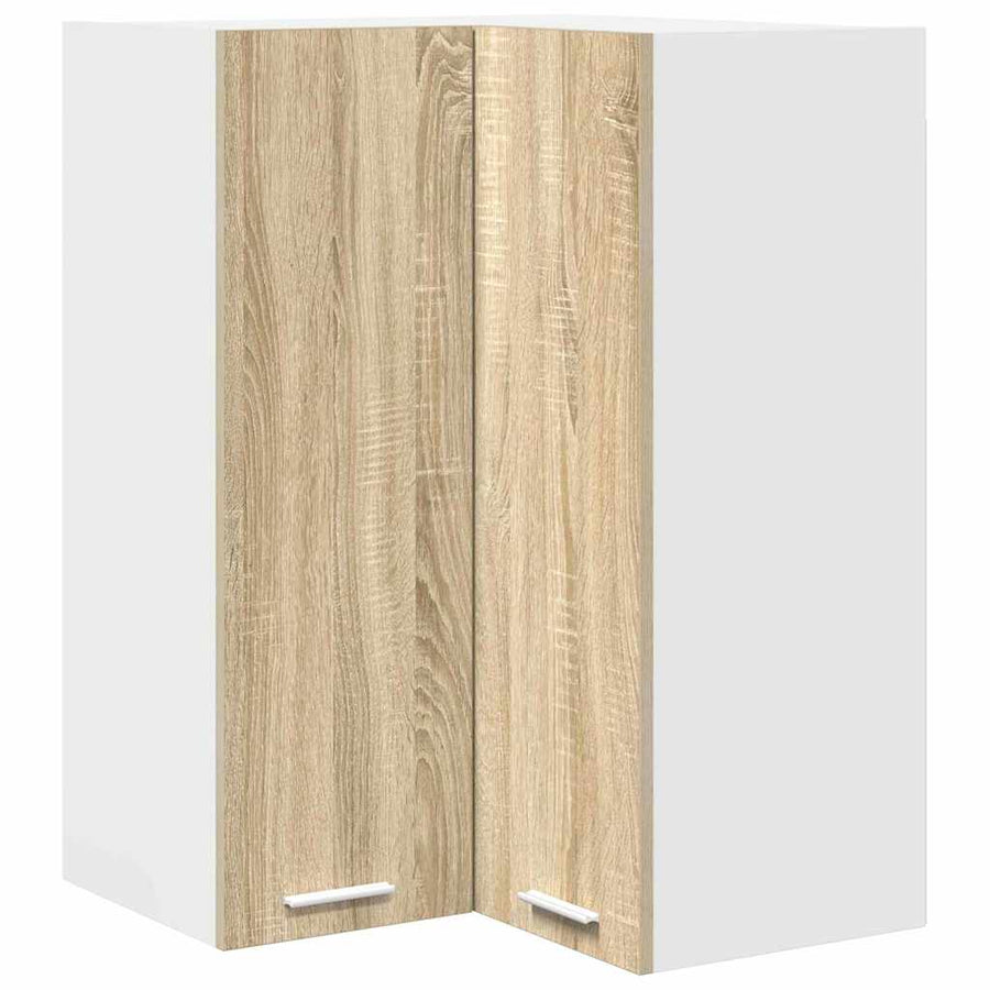 Hangkast Riga Sonoma Eik en Wit 57 x 57 x 80 cm Bewerkt hout