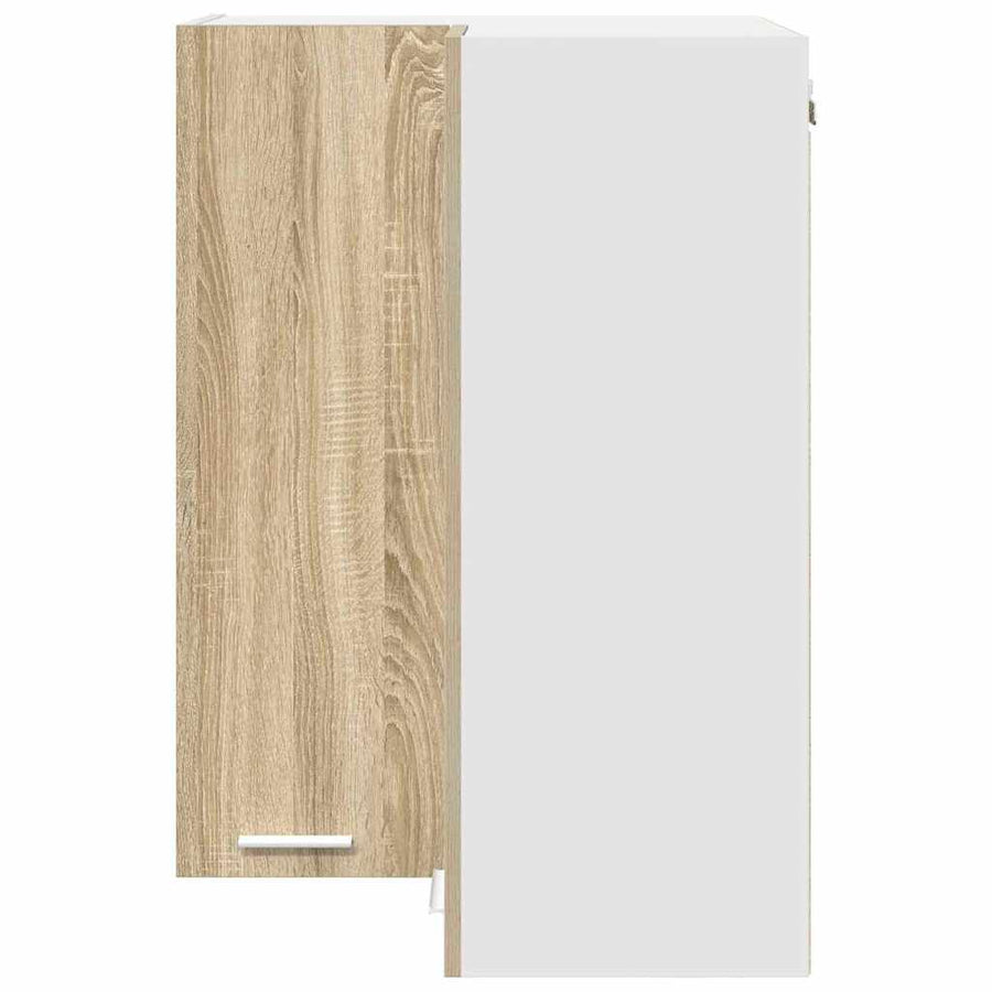 Hangkast Riga Sonoma Eik en Wit 57 x 57 x 80 cm Bewerkt hout