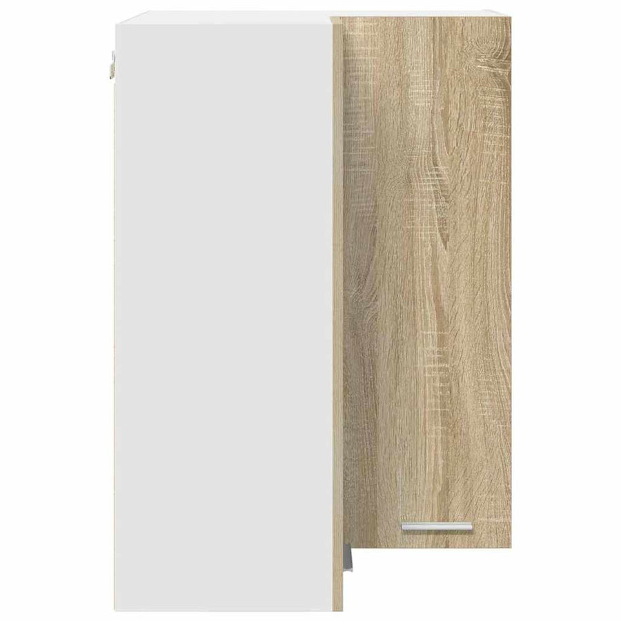 Hangkast Riga Sonoma Eik en Wit 57 x 57 x 80 cm Bewerkt hout