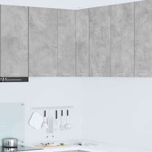 Hangkast Riga Beton Grijs en Wit 57 x 57 x 80 cm Bewerkt hout
