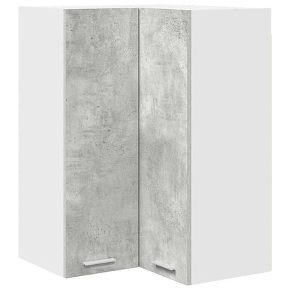 Hangkast Riga Beton Grijs en Wit 57 x 57 x 80 cm Bewerkt hout