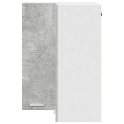 Hangkast Riga Beton Grijs en Wit 57 x 57 x 80 cm Bewerkt hout