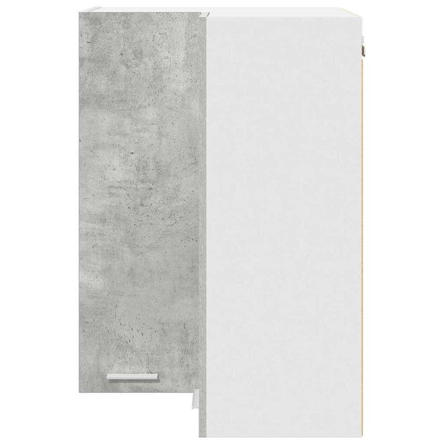 Hangkast Riga Beton Grijs en Wit 57 x 57 x 80 cm Bewerkt hout