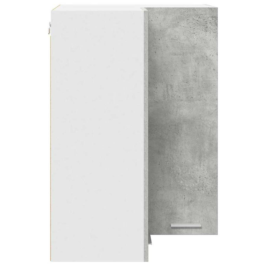 Hangkast Riga Beton Grijs en Wit 57 x 57 x 80 cm Bewerkt hout