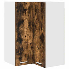 Hangkast Riga Gerookte Eik en Wit 57 x 57 x 80 cm Bewerkt hout