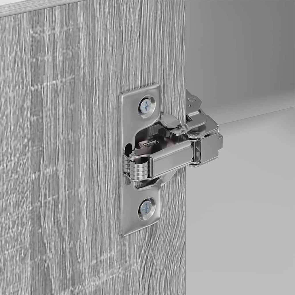 Hangkast Riga Grijs Sonoma en Wit 57 x 57 x 80 cm Bewerkt hout