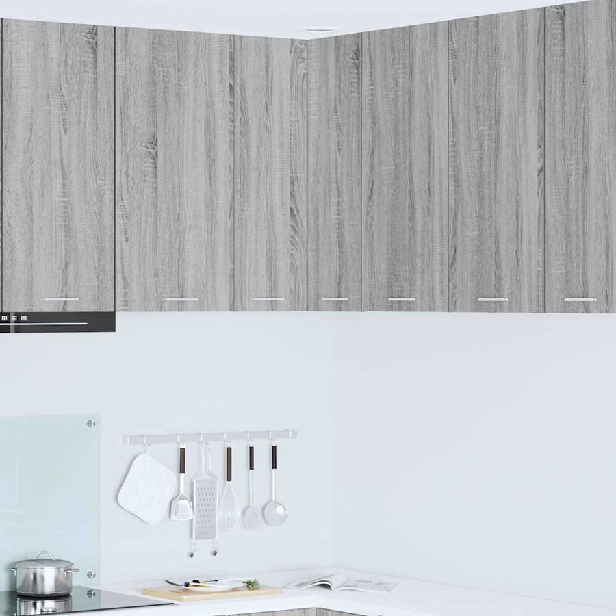 Hangkast Riga Grijs Sonoma en Wit 57 x 57 x 80 cm Bewerkt hout