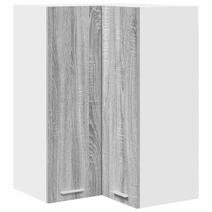 Hangkast Riga Grijs Sonoma en Wit 57 x 57 x 80 cm Bewerkt hout