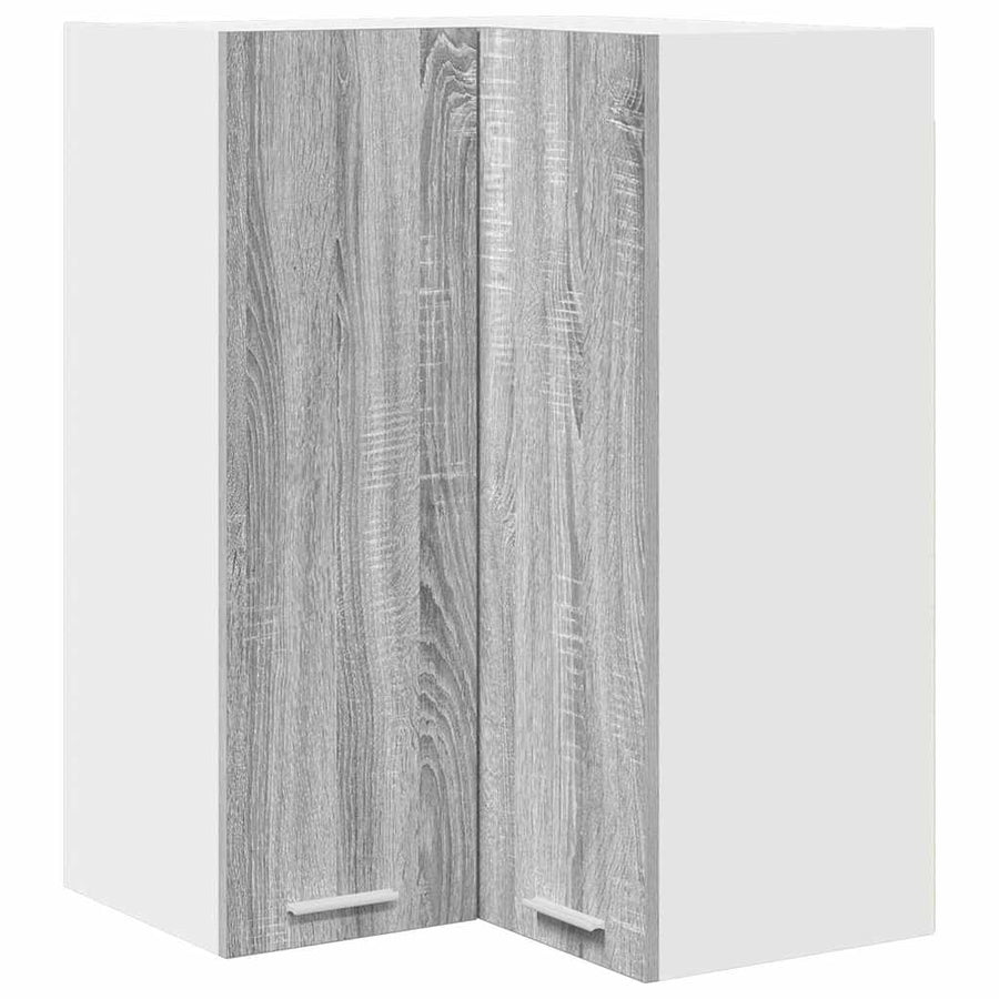 Hangkast Riga Grijs Sonoma en Wit 57 x 57 x 80 cm Bewerkt hout