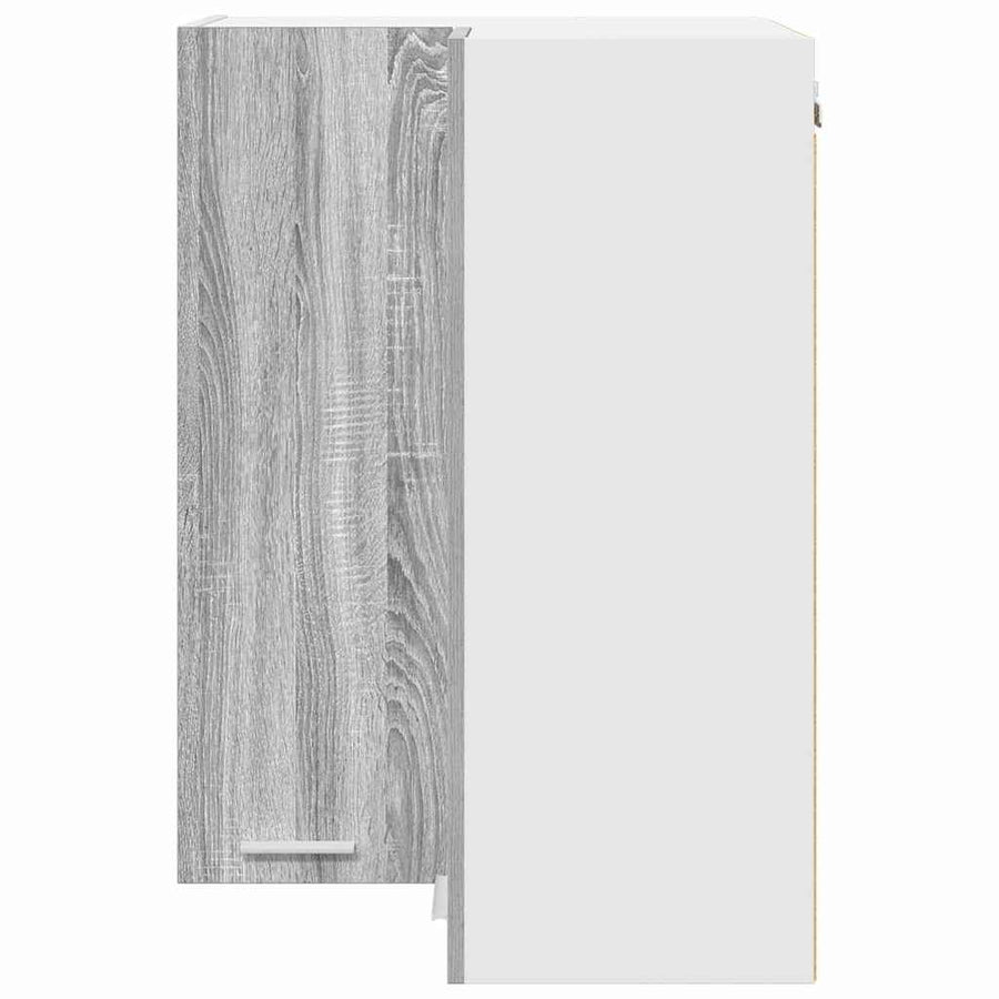 Hangkast Riga Grijs Sonoma en Wit 57 x 57 x 80 cm Bewerkt hout