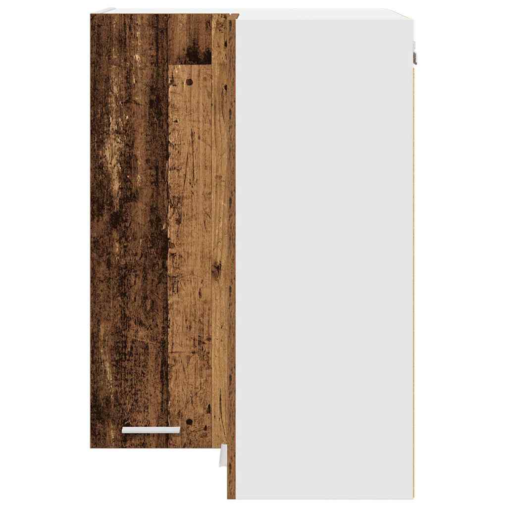 Hangkast Riga Oude Hout en Wit 57 x 57 x 80 cm Bewerkt hout