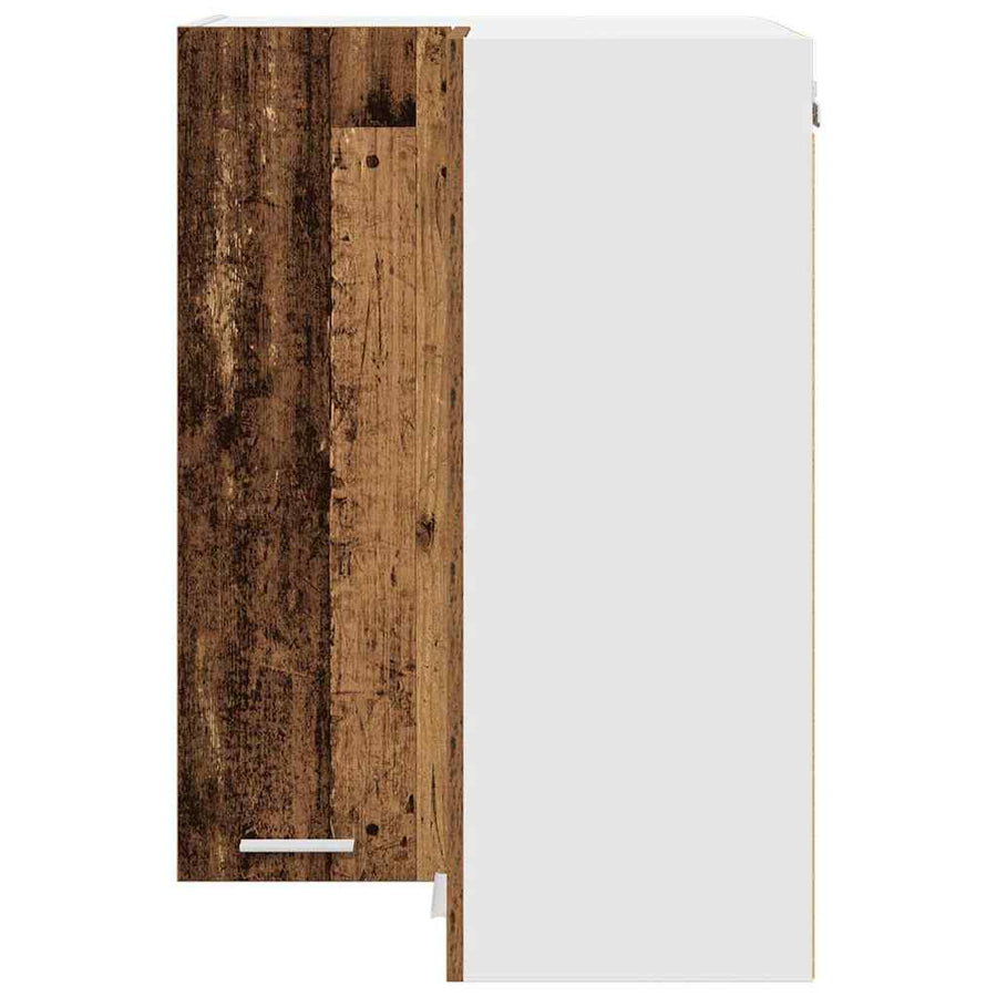 Hangkast Riga Oude Hout en Wit 57 x 57 x 80 cm Bewerkt hout