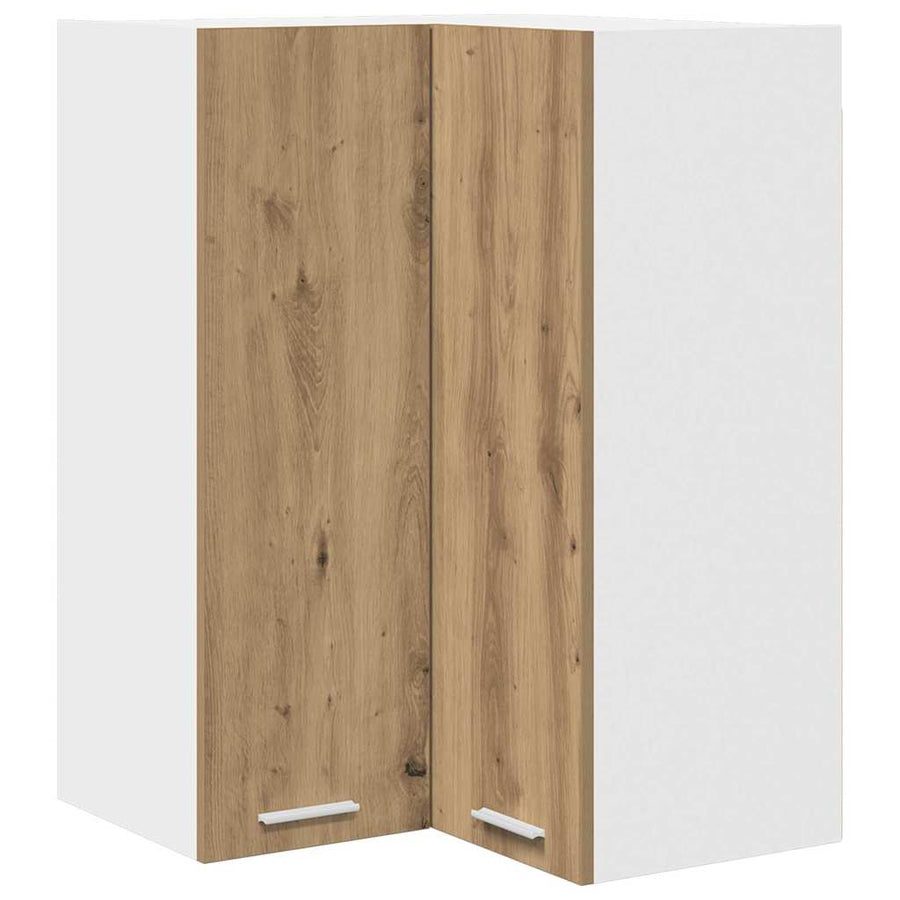 Hangkast Riga Ambachtelijke Eik en Wit 57 x 57 x 80 cm
