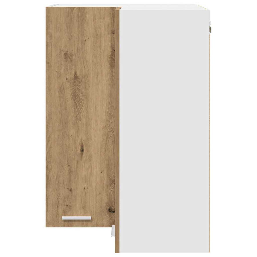 Hangkast Riga Ambachtelijke Eik en Wit 57 x 57 x 80 cm